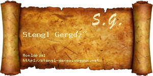 Stengl Gergő névjegykártya